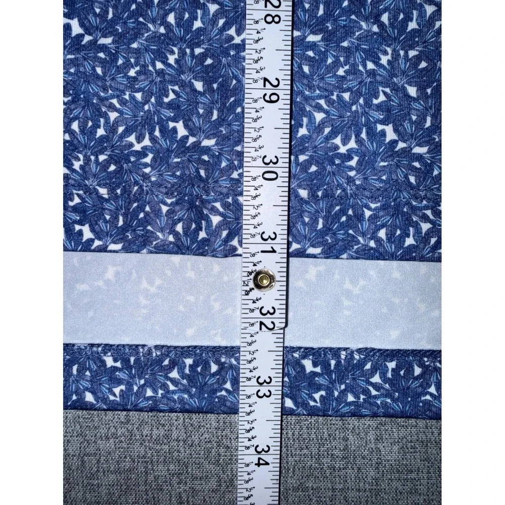 Johnnie-O Mens XXL Blue Floral Performance Polo Shirt Gainey Ranch UPF 50 Golf - Picture 7 of 10